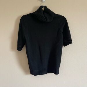 Anthropologie cowl neck shirt sleeve sweater size XS black